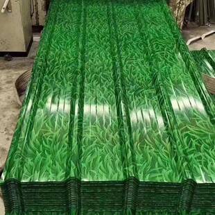 加工彩钢瓦铁皮白色彩钢板印花小草彩钢瓦围挡屋顶彩钢压型板