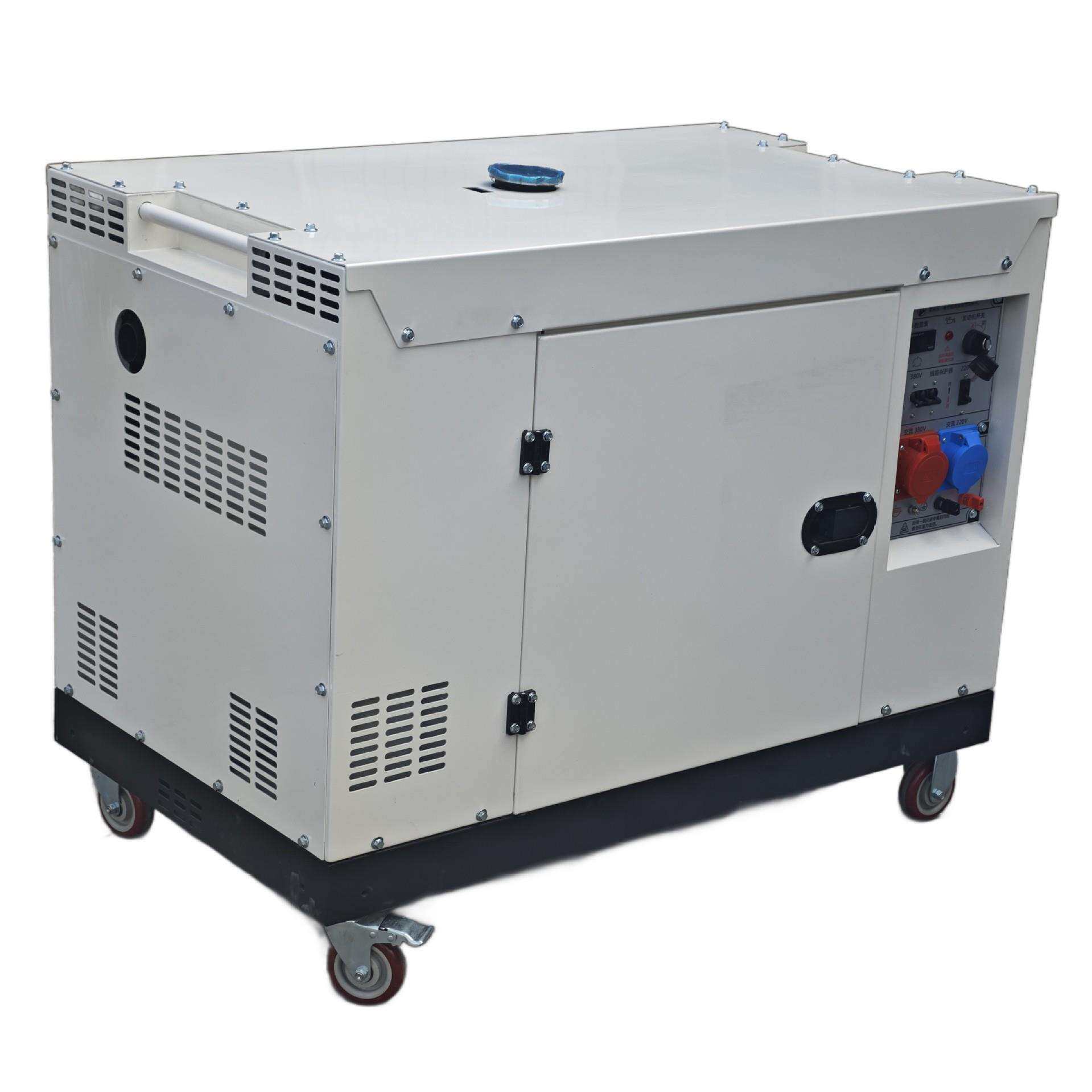 家用商用备用电源双缸风冷15KW静音款单相220V柴油发电机组