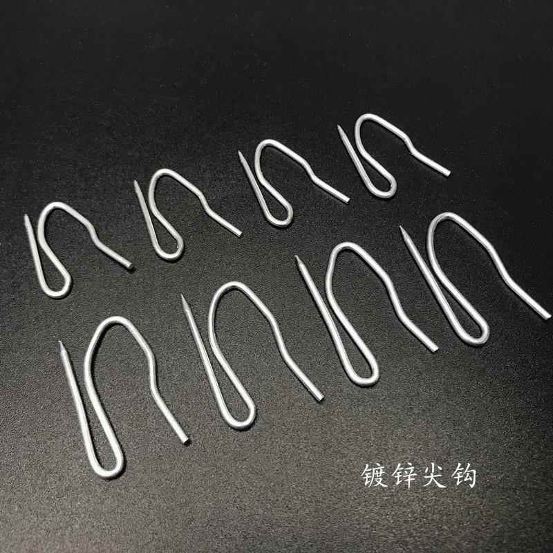 窗帘挂钩大小S尖钩滑轨钩子韩式褶皱穿钩电镀布带钩布叉汽车帘钩
