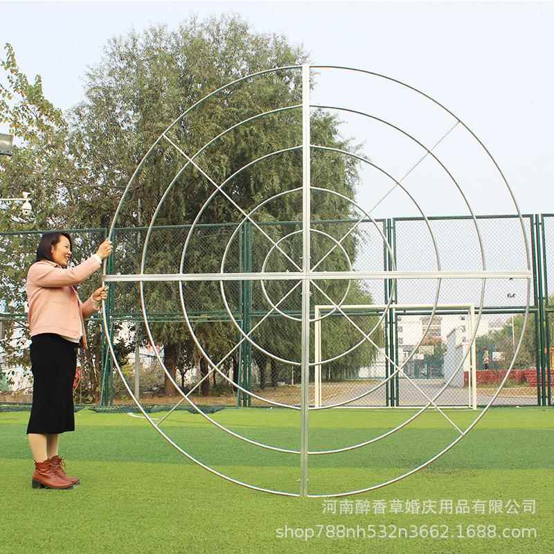 新款婚庆吊顶圆环铁艺线帘五层圆环婚礼布置吊顶纱装饰道具架子