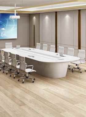 烤漆椅会议桌长桌简现代家具白色约中大洽型谈桌会议室XM-HY001办