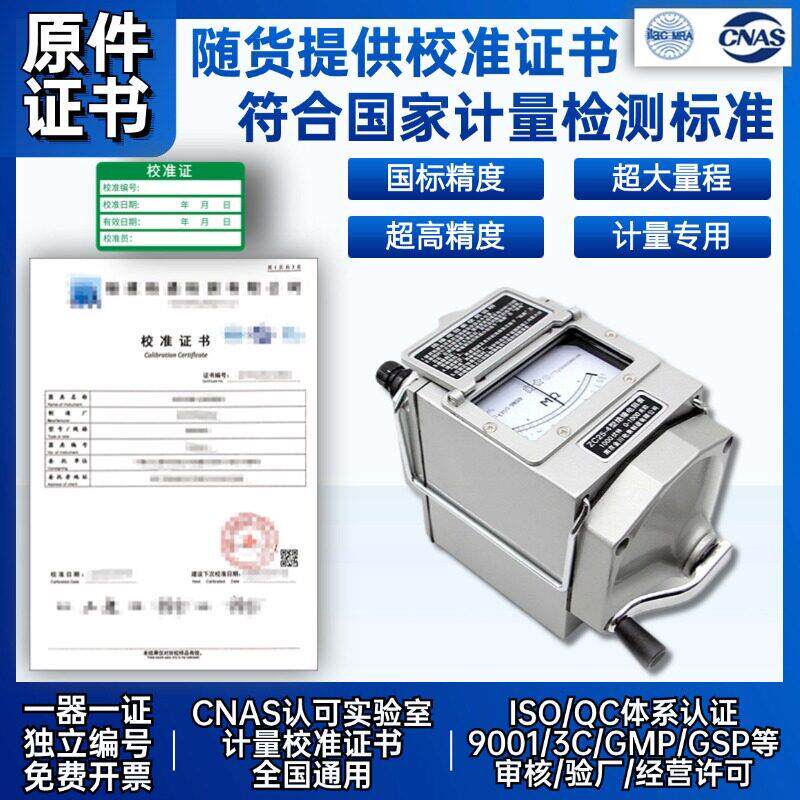绝缘电阻检测仪500v电工摇表1000v兆欧表2500v手摇ZC25带校准证书