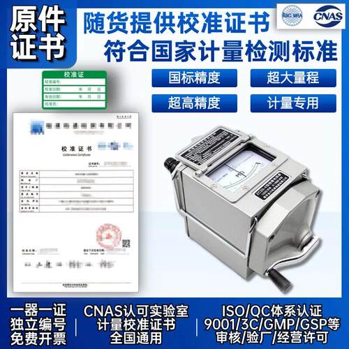 绝缘电阻检测仪500v电工摇表1000v兆欧表2500v手摇ZC25带校准证书