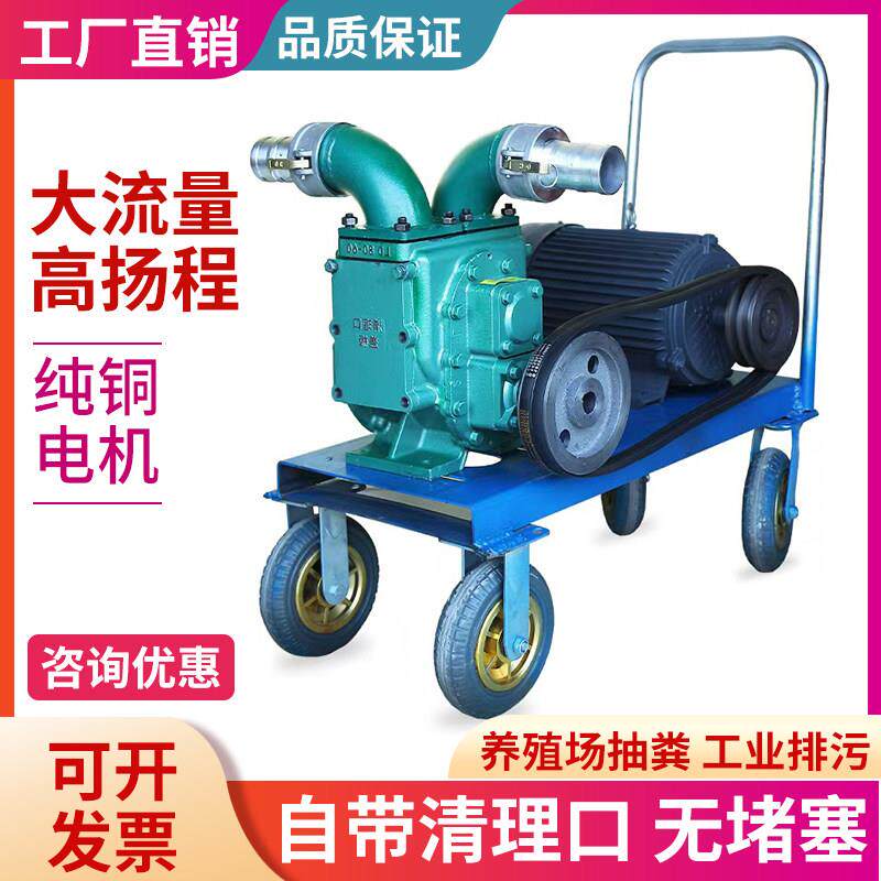 泽洋强力抽粪泵养殖场专用化粪池清理高扬程泥浆泵自吸家用污水泵