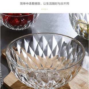 甜品餐具大碗甜汤碗厂家批发厂家 玻璃碗家用透明沙拉碗创意日式
