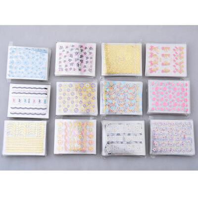 50PCS Nail Art Sticker DIY Nail Decoration Flower Nail Stick
