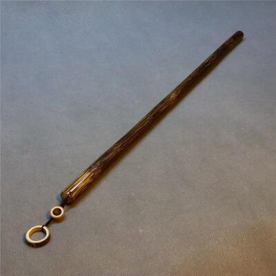 文玩龙血金丝竹棍无节7000目精抛光半圆头文玩手把件手持短棍实心