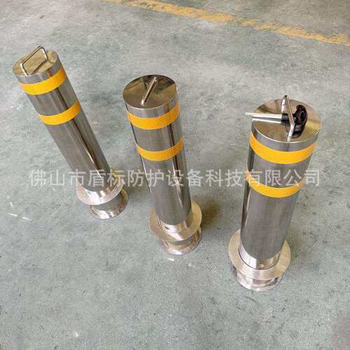 防撞止车柱304不锈钢成品手动路桩移动可拆卸半自动液压升降地桩