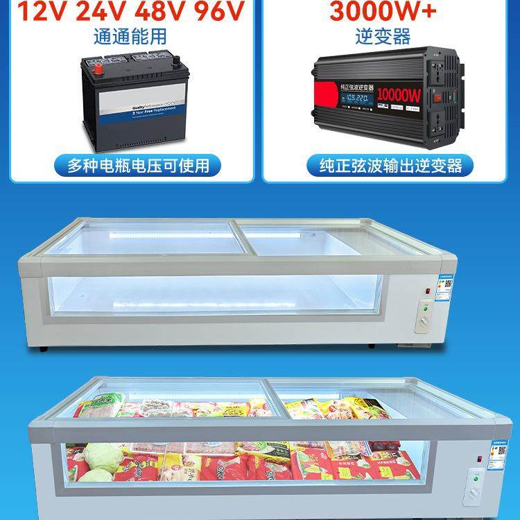 穗凌冰柜三轮车摆摊专用小型冰箱移动户外冷藏冷冻台式保鲜展示柜