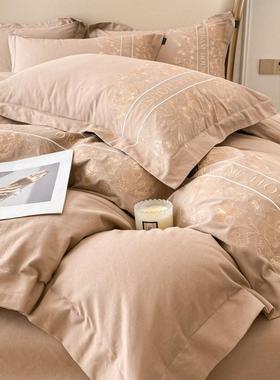 高档细腻柔软火山磨四毛纯棉件套10全棉床笠0冬小EEE季加厚床上用