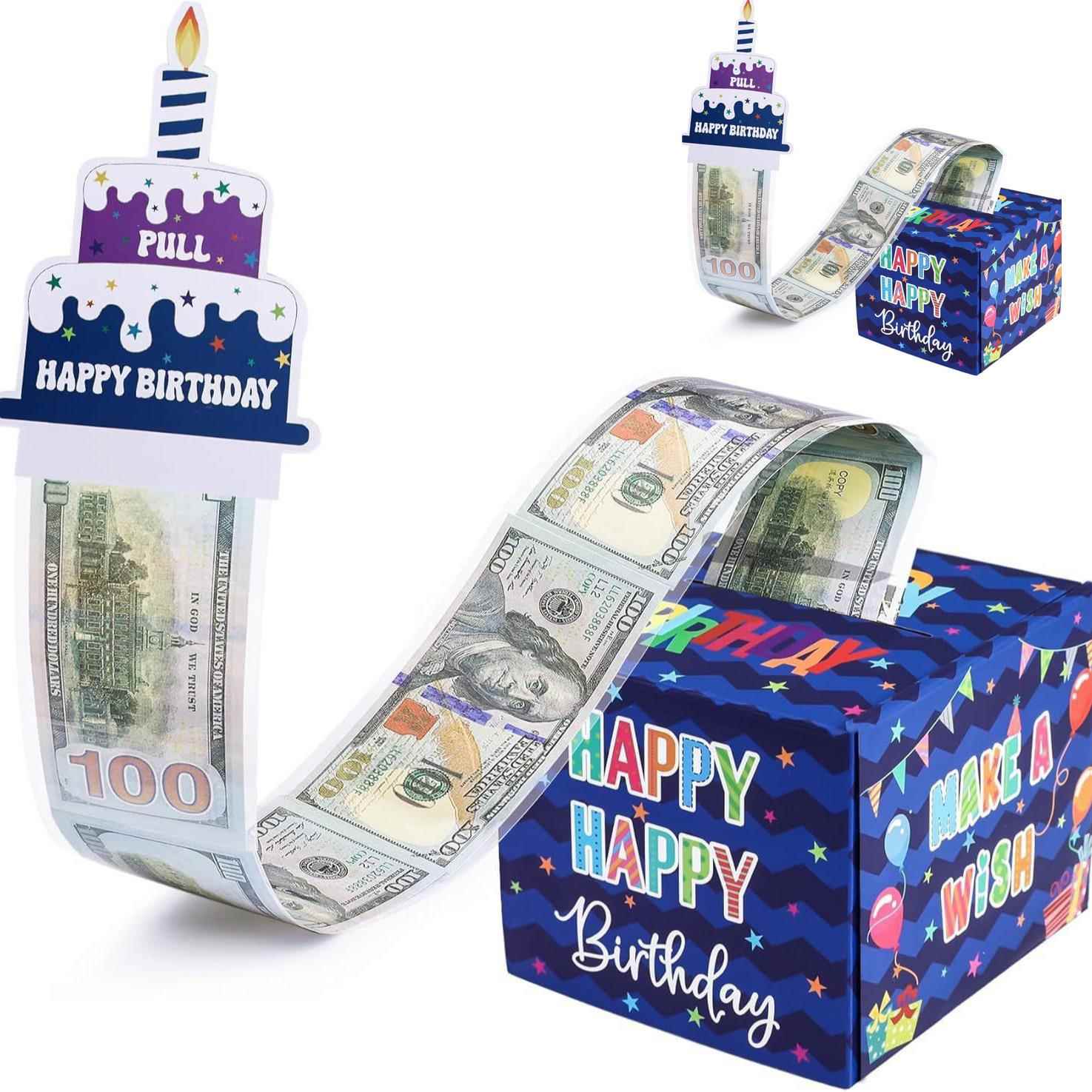 生日礼物彩虹字母卡通主题抽钱盒子惊喜道具现金万圣节礼物圣诞节