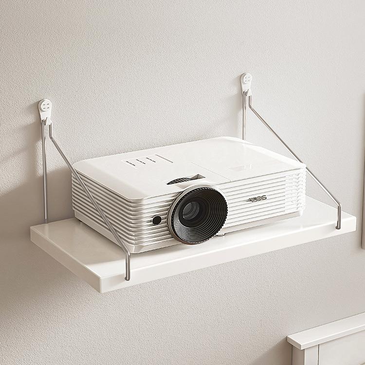 投影仪支架免打孔床头壁挂式墙上置物架路由器悬挂吊架托盘三角架
