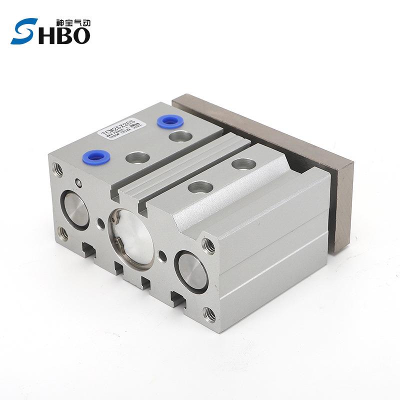 三杆三轴小型气动大推力气缸TCM/MGPM32X40X50X25X30X75X100*150