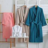 酒店男士 薄款 全棉华夫格浴情侣春夏季 袍纯睡袍女男女0289145夏季