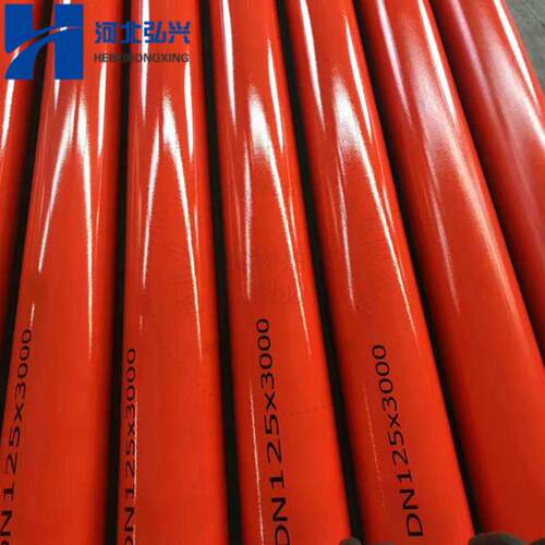 ST52出口泵管 DN125*3000双层泵管 烤漆泵管
