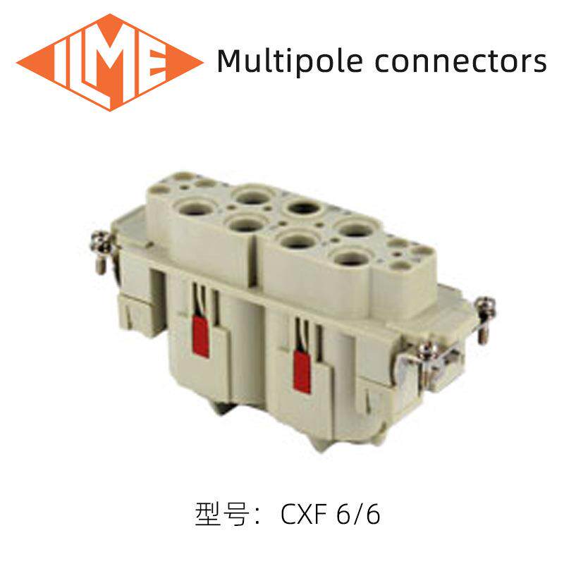 ILME/重载连接器大电流100A插体/适用建筑行业机械设备CXF6/6