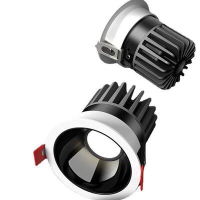 全光谱防眩目射灯led嵌入式家用客厅3500k无主灯小山丘7W高显筒灯