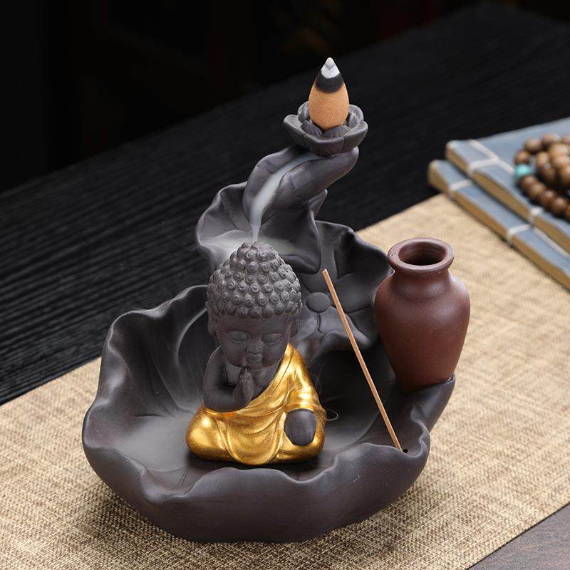 荷叶禅莲紫砂倒流香炉家用室内创意茶宠茶道沉香檀香熏香禅意摆件,餐饮具,茶道/香炉,淘宝优惠券,粉丝福利购,淘宝优惠卷