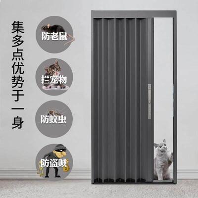 铝合金折叠门拉门隐形隔热空调房隔断门厨房化妆室卧室拉平移门