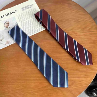 【天猫甄选】上野 免打手打条纹领带校供感dk小物学院风可搭配衬