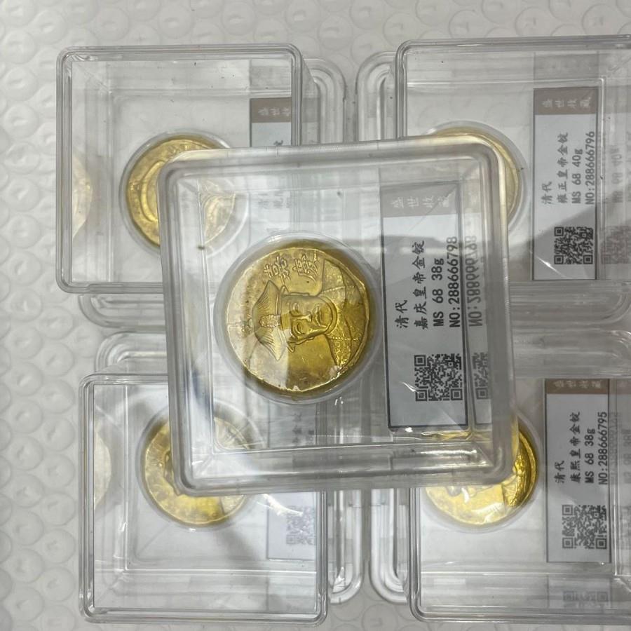 仿古收藏清代鎏金清五帝金锭金元宝实心金锭盒子币金锭厂家