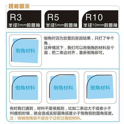 铸钢倒角器 塑封卡片圆角钳 打角钳PVC卡倒角钳R3R5R10