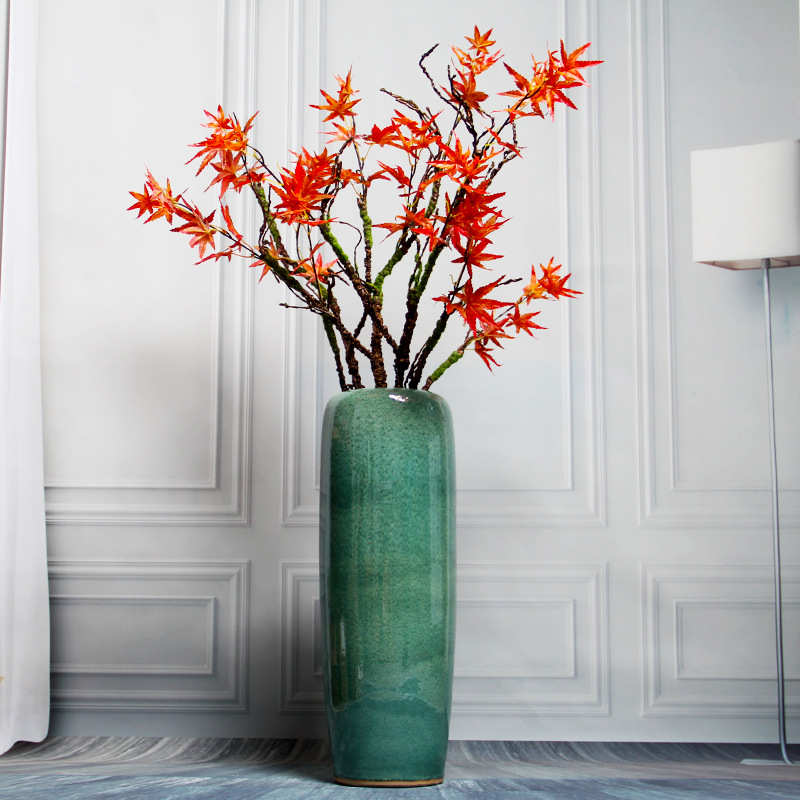 落地陶瓷大花瓶景德镇现代简约家居客厅插花摆件欧式酒店装饰花器