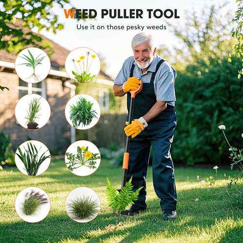 Weed puller Tool 42 Stand Up 4 Claw Gardening Hand拔除工具