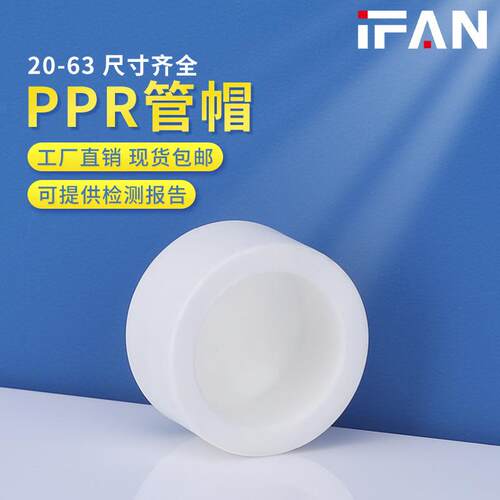 家装白色ppr管帽自来水热熔管堵帽6分25管帽管堵接头水管配件