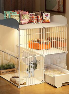 猫砂盆猫厕所一卫猫笼子猫Y2r占地猫窝不家用带一室一厅室内