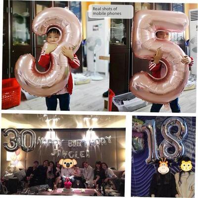 40" Foil Number Balloons Digital Large Happy Birthday P