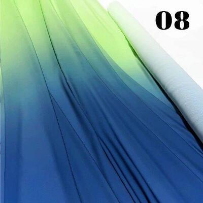 50*150cm Gradient Chiffon Fabric Ancient Style Rainbow