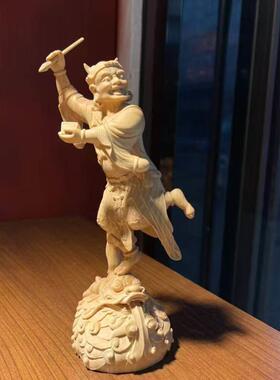 魁星点斗小摆件木雕实木雕刻黄杨木学子祝福家居饰品装饰金榜题名