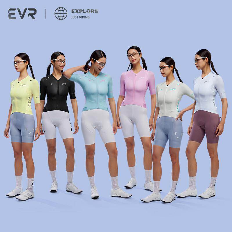 EVR夏季骑行服短袖女款速干吸汗公路自行车高弹透气骑行上衣EXP