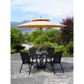 户外遮阳伞花园休闲中柱伞大型露营庭院半边伞室外咖啡厅摆摊桌椅