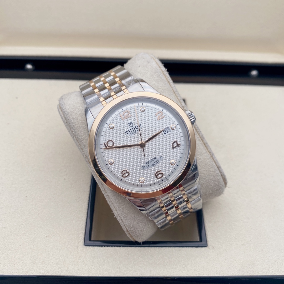 全套9.8新 帝舵1926系列钢18K金自动机械表39MM男表91551-0002