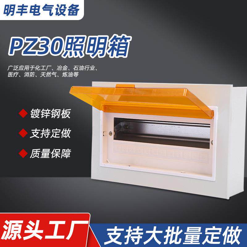 工程pz30照明箱家用配电箱塑料面板暗装回路箱多种尺寸加厚