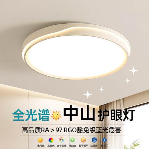 卧室灯led超亮吸顶灯北欧灯具现代简约创意饭厅灯儿童房间主卧灯
