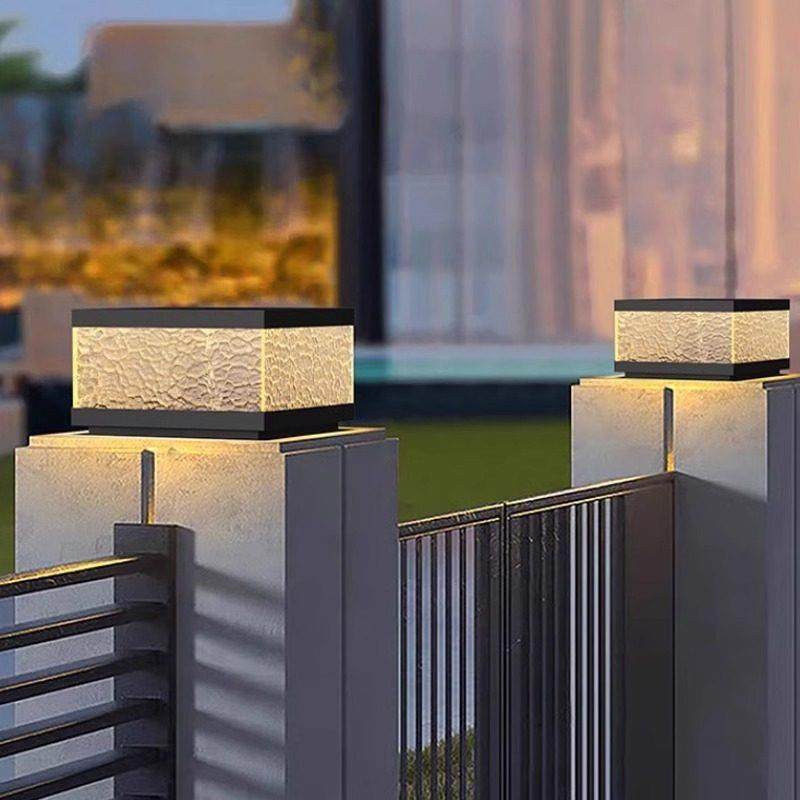 太阳能柱头灯户外防水墙头庭院灯现代室外别墅大门花园围墙柱子灯