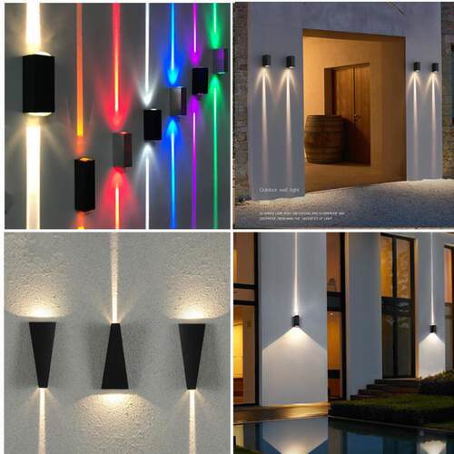 led户外聚光壁灯防水创意造型一束光壁灯客房床头灯楼梯双头壁灯