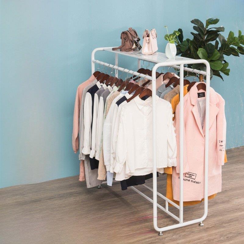 服装店陈列架落地式商场女装店岛童装挂衣架简约大胆