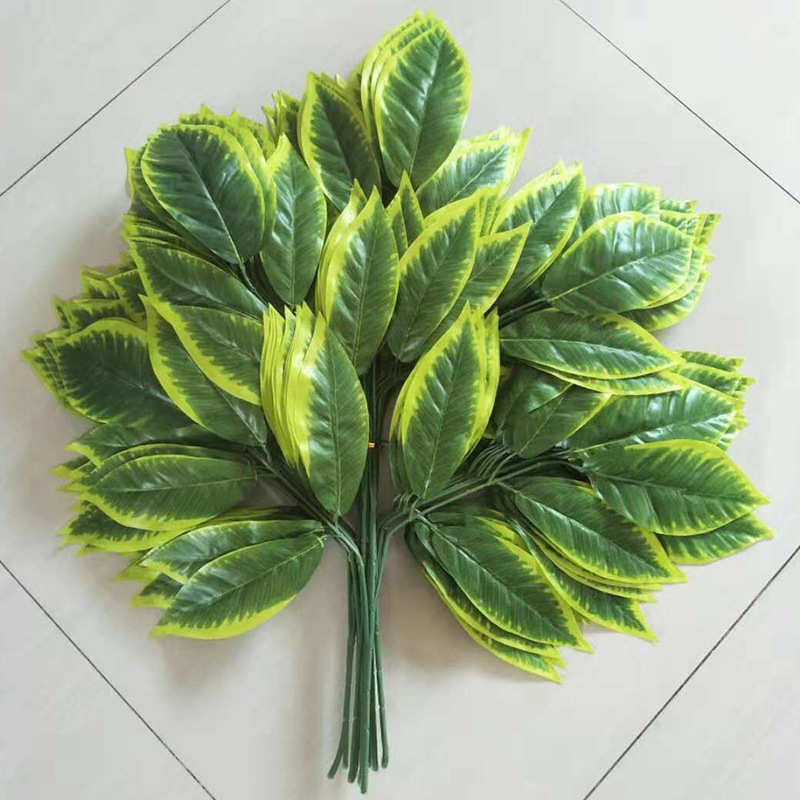 仿真树枝芒果叶仿真树叶假树叶装饰工程造景绿叶装饰假叶子