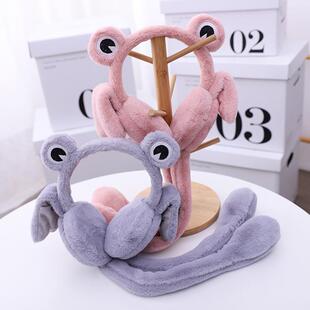 小青蛙耳朵会动的耳罩2024冬季儿童耳暖可爱气囊网红耳捂RN1081