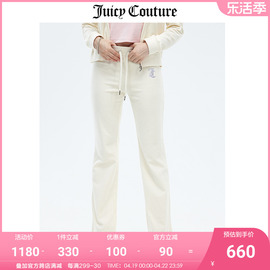 juicycouture橘滋休闲裤，女春季美式运动宽松天鹅绒，直筒长裤