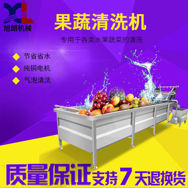 全自动果蔬清洗机大型商用中药材水果蔬菜洗菜机设备厂家直销