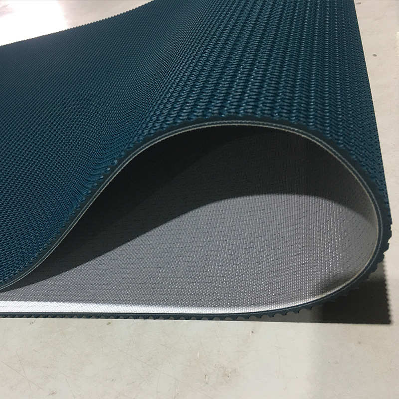 墨绿色草纹皮带 封箱机加导条皮带 生产流水线物流运输输送带