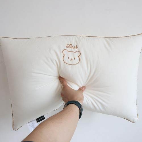 新品成人枕芯 60支A类水洗棉全棉枕头单人刺绣纤维枕仪征羽丝绵枕