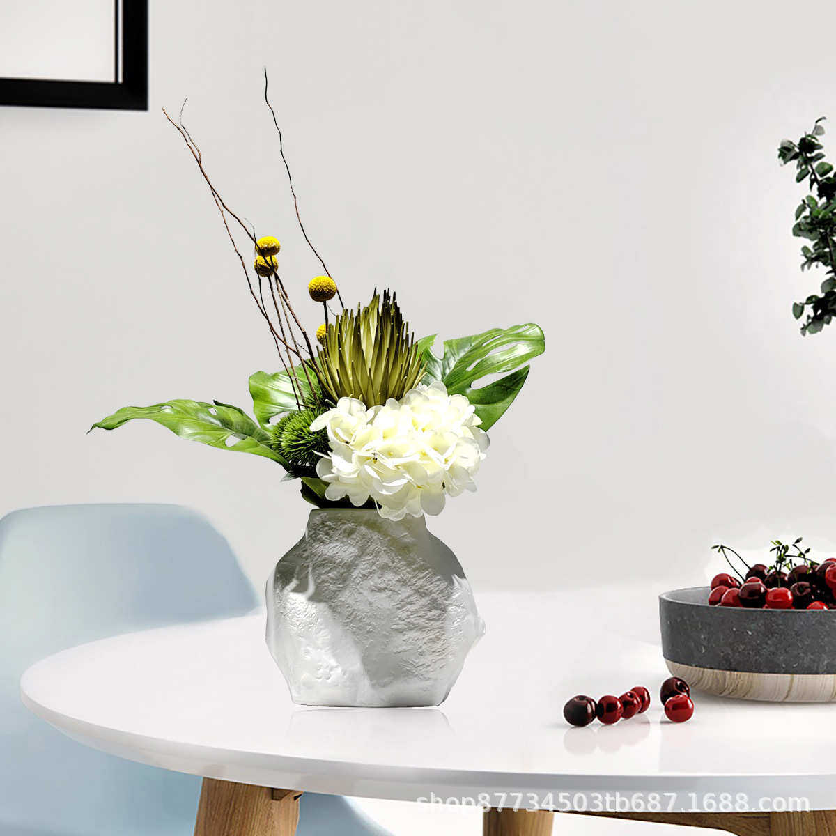 现代简约仿真花艺客厅茶几摆花电视柜装饰品售楼处绿植新中式摆件,鲜花速递/花卉仿真/绿植园艺,仿真绿植,淘宝优惠券,粉丝福利购,淘宝优惠卷