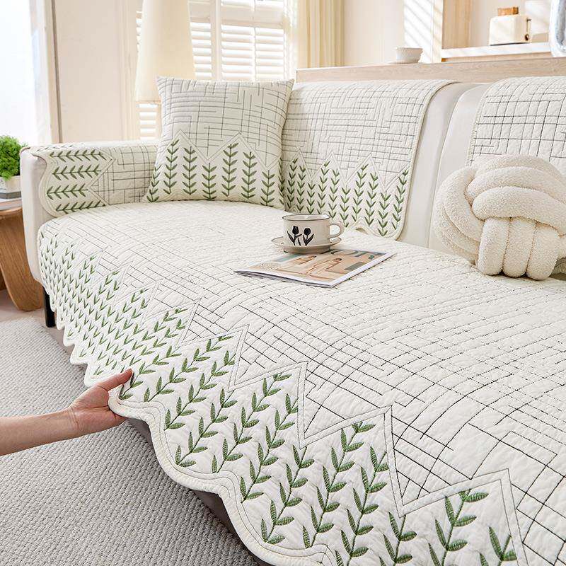 韩式小清新沙发垫纯棉四季通用2025新款夏季坐垫子固定防滑垫套罩