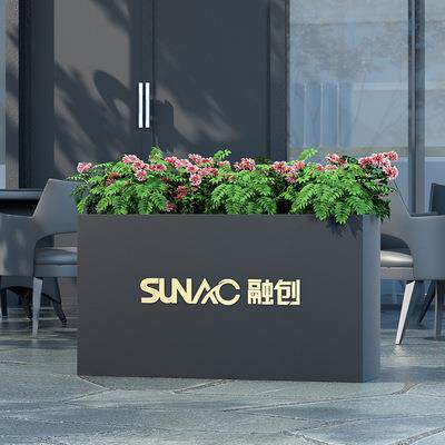 锈钢花箱组场合铁铝板不花坛室外商业广花SAK-3254钵售楼部艺花盆